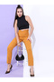 Mustard Skinny Fit Solid High-Rise Jeggings - 6