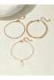 Set of 3 - Cat Paw Detail Anklet - 4