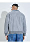 Grey Textured Button-Up Jacket - 6