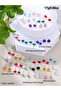 Set of 30 - Geometric Stud Earrings - 6