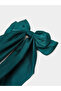 Green Satin Bow Hair Clip - 3