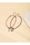 Pack of 2 - Multi-Color key and Lock Charms Bracelets - 4