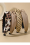 Set of 4 - Leopard Print and Plain Headband - 4