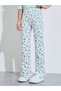 Girls Off White Floral All Over Print Fit and Flare Leggings