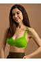 Neon Green Non-Padded Non-Wired Lace Full Coverage Bra