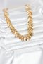 Gold Color Brass Fringed Women's Necklace - 2