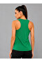 Green Solid Sleeveless Activewear Top - 4