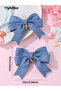 Set of 2 - Heart Decor Bow Hair Clips - 4