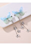 Set of 2 - Butterfly Decor Chain Hair Clip - 2