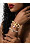 Pack of 3 - Multi-Color Butterfly Charm Beaded Bracelet