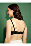 Black Solid Non-Padded Non-Wired Powernet Panel Bra - 4