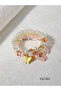 Pack of 3 - Multi-Color Butterfly Charm Beaded Bracelet - 4