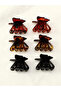 Pack of 6 - Multi-Color Butterfly Hair Clips - 4