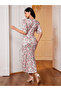 Floral Print Tulip Sleeve Maxi Dress - 4