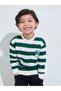 Boys Multi-Color Striped and Graphic Print Oversized Sweatshirt