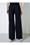 Black Wide Leg Joggers with Pintuck Detail - 4