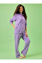 Lilac Mickey Mouse Print Top and Pants Pyjama Set - 3