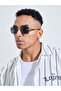 Black Rimless Square Sunglasses - 2