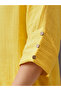 Yellow Textured Button Details Top and Pants Pyjama Set - 8