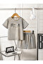 Boys Acid Wash Slogan Print T-Shirt and Shorts Set