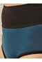 Teal High Waist Cotton Blend Tummy Tucker Hipster - 7