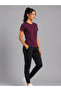 Burgundy Solid Short Sleeve Activewear T-shirt - 5