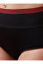 Black High Waist Cotton Blend Tummy Tucker Hipster - 7