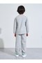 Kids Grey Cotton Long-Sleeve T-Shirt and Joggers Set-Unisex - 5