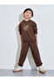 Boys Brown Skateboard Print Hoodie and Joggers Set - 2