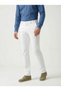 White Solid Structured Trousers - 2