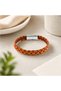 Rivello Signature Braided Leather Men's Bracelet – Premium Style with Silver Tone Clasp - 2