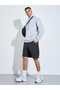 Black Solid Drawstring Cargo Shorts - 2