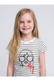 Girls Ribbed T-Shirt with Embroidery - 4