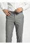 Light Grey Solid Structured Trousers - 2