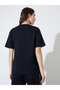 Black Solid Patch Detail Oversized T-Shirt - 5
