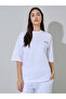 White Slogan Print Oversized T-Shirt - 3