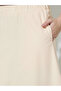 Cream Solid Pocket Detail A-Line Maxi Skirt - 3