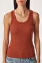 3-Piece Ribbed Thick Strap Knitted Undershirt Lrn0060 Dark Blue Taupe Brown - 3