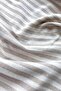 Striped Washed Linen Look 100% Cotton Fabric 235 cm Beige - 2