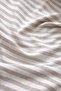 Striped Washed Linen Look 100% Cotton Fabric 235 cm Beige - 3