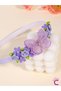 Purple Pearl Flower Crown with Purple Butterfly for Young Girls - Serrated Anti-Slip Birthday School Wedding Crown - 4