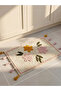 Esvab • Modern & Distinctive Tasseled Floral Embroidered Bath Mat 50X80 cm