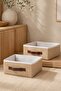 2-Piece Lidless Jute Organizer m Size 30X23X13 cm In-Cabinet Shelf Bathroom Textile Organizer Storage Box
