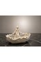 Marble Patterned Decorative Jewelry and Accessories Holder – Stylish Desktop Organizer with Female Figure