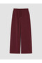 Özmarka New Season Burgundy Women's Thick Sweatpants with Elastic Waist - 5