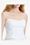 Women's Summer White Cotton Sateen Cami - 5