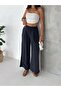 Gabardine Slim Belted Elastic Waist Trousers - 2