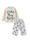 New Season Boys' Oversized Dog Patterned Sweatshirt and Balloon Denim Trousers - 2
