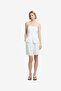 Women's Harrie Tailored Faux Button White Strapless Top - 5