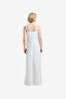 Women's Cooper Linen Tailored Button Front White Cami Top - 5